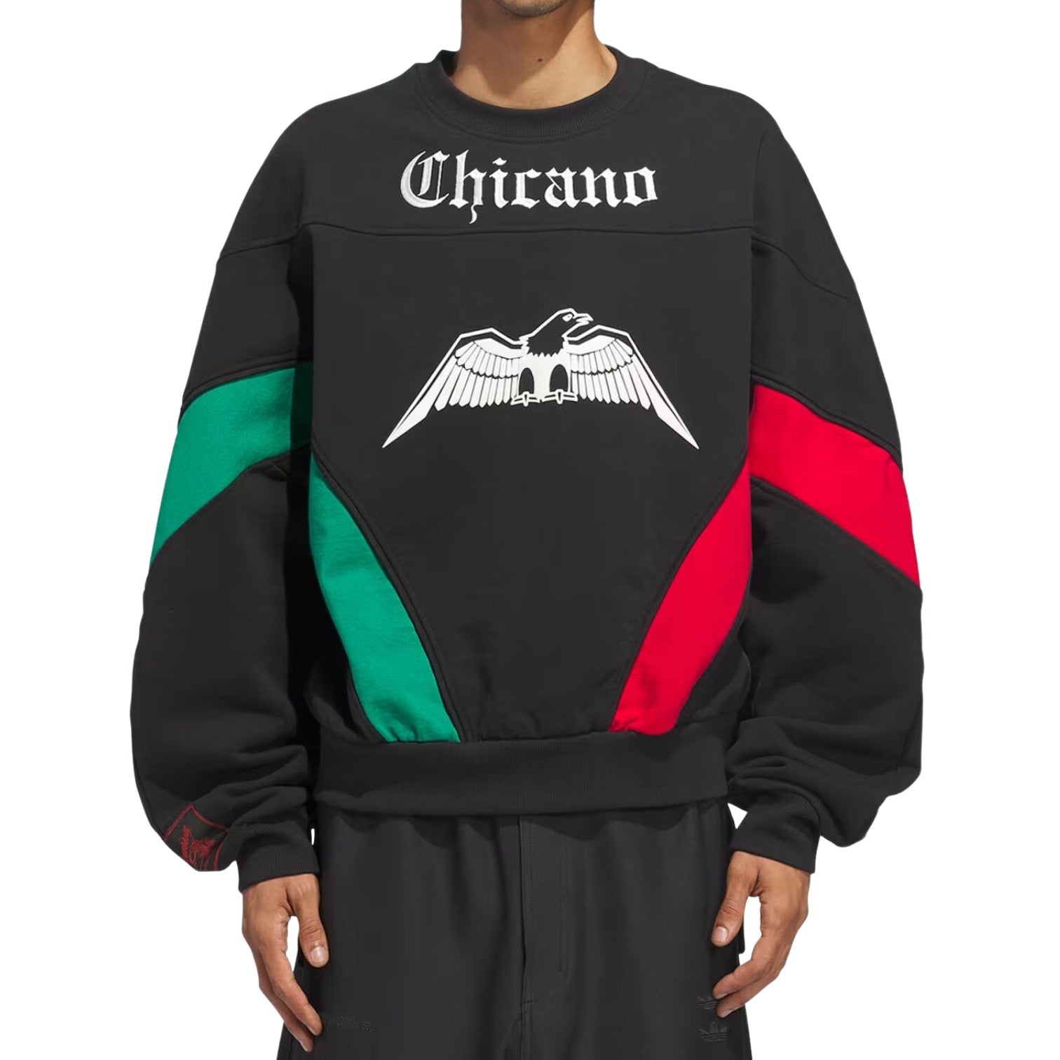 Толстовка Adidas x Willy Chavarria Bball Fleece Crewneck 'Black' — фото 3