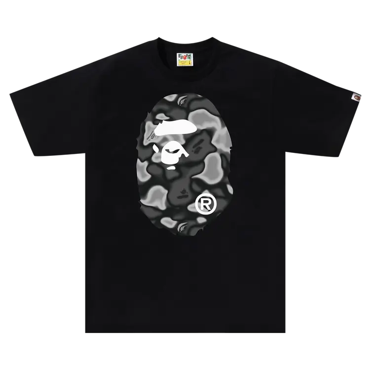 

Футболка BAPE Liquid Camo Big Ape Head 'Black', черный