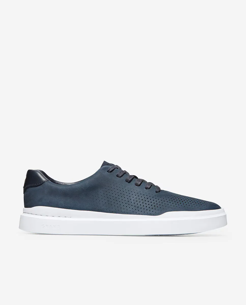 

Мужские кожаные кроссовки из перфорированного нубука Cole Haan, синий
