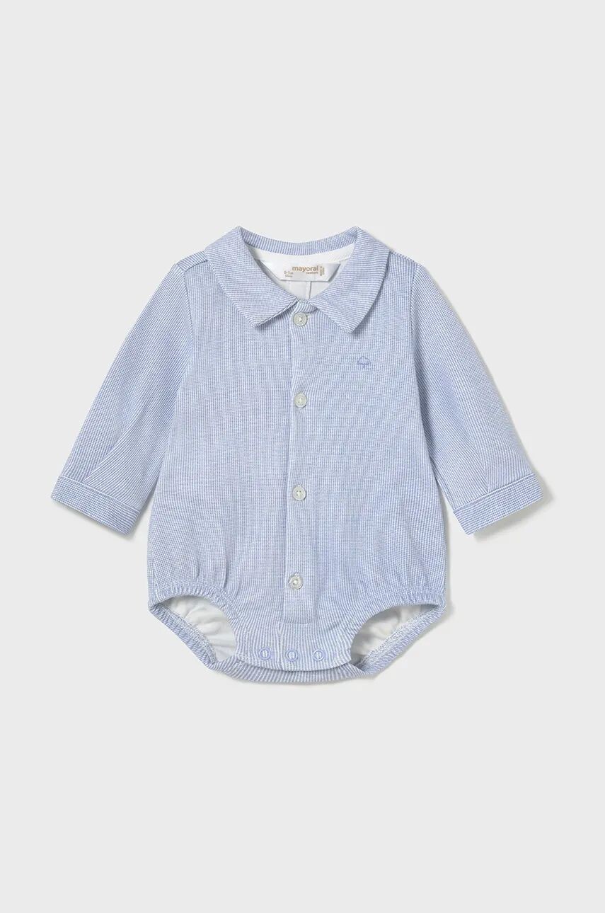 

Хлопковое боди для новорожденных Mayoral Newborn, синий