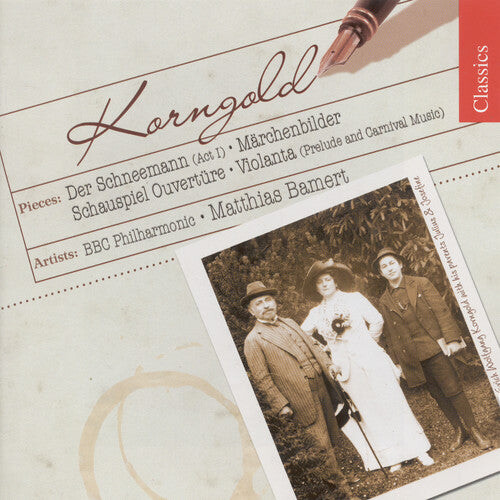 

CD диск Korngold / BBC Philharmonic / Bamert: Schauspiel Ouverture / Marchenbilder