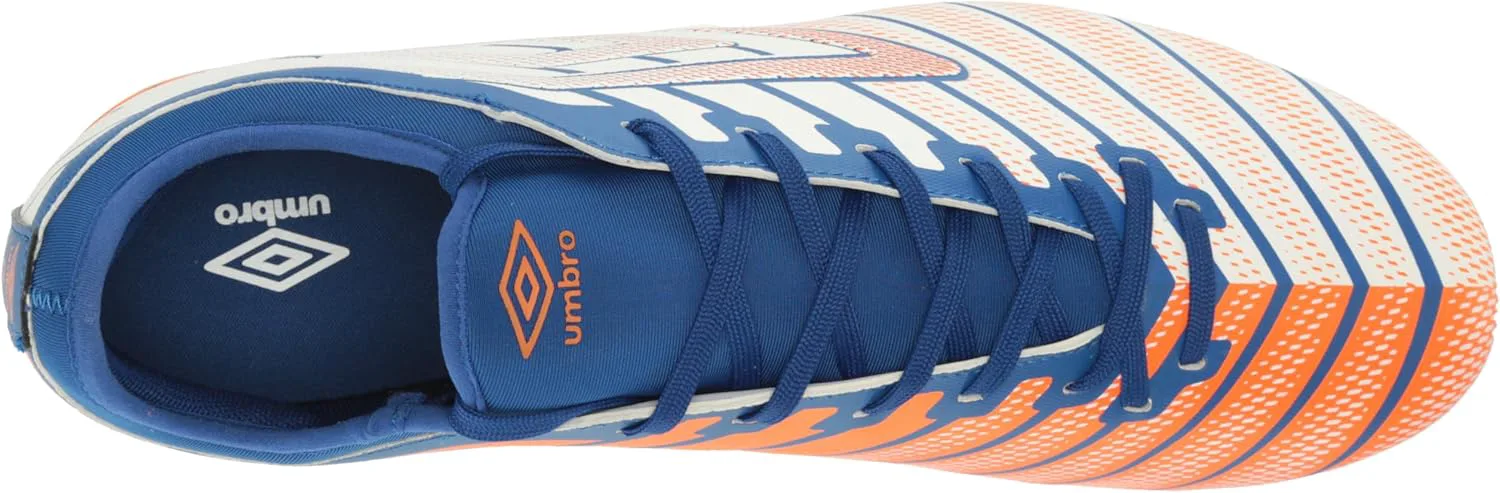 Футбольные бутсы Umbro Men's Velocita Elixir Club Fg, белый/оранжевый/синий — фото 2