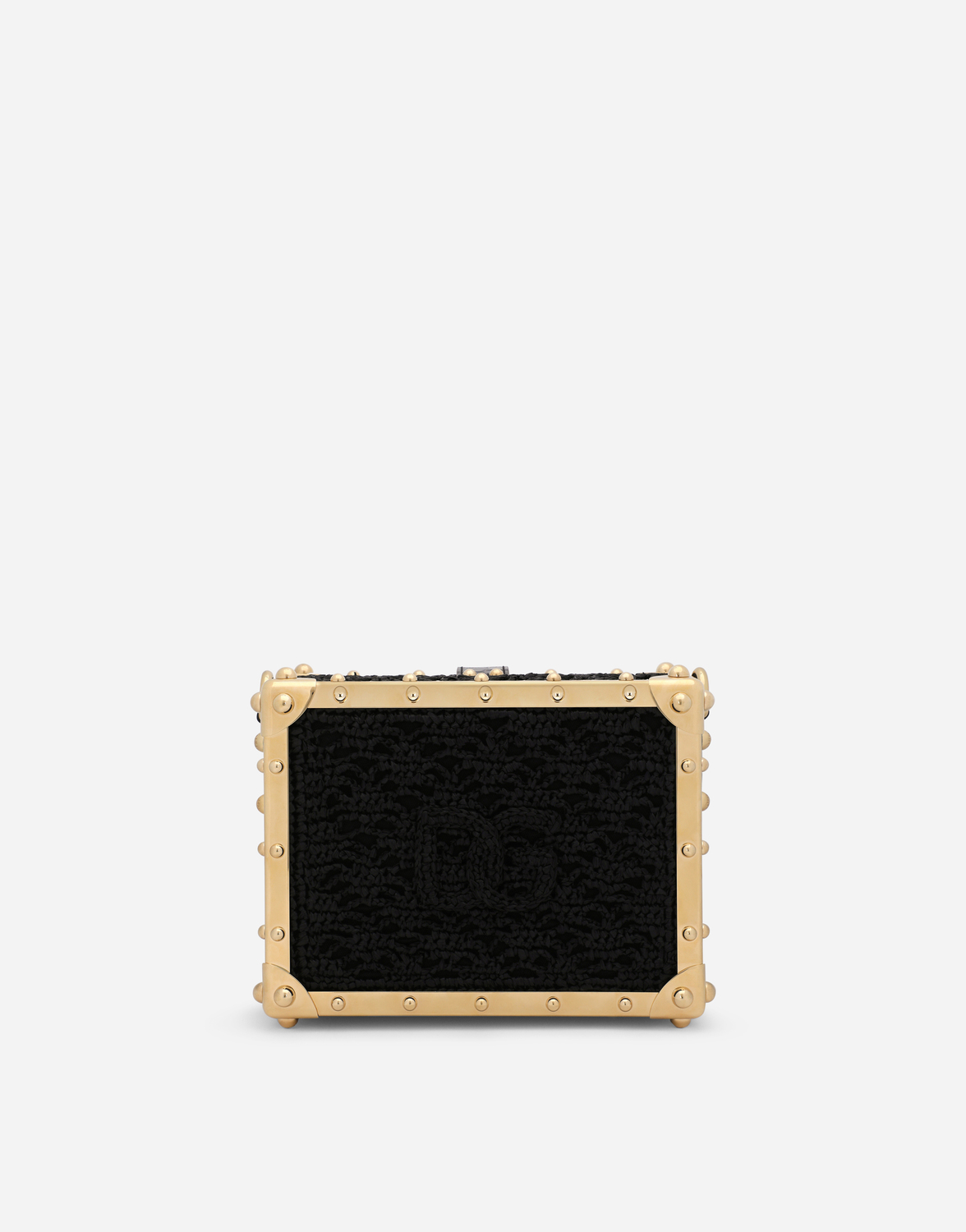 Сумка dolce box из рафии, связанной крючком Dolce & Gabbana, мультиколор — фото 4