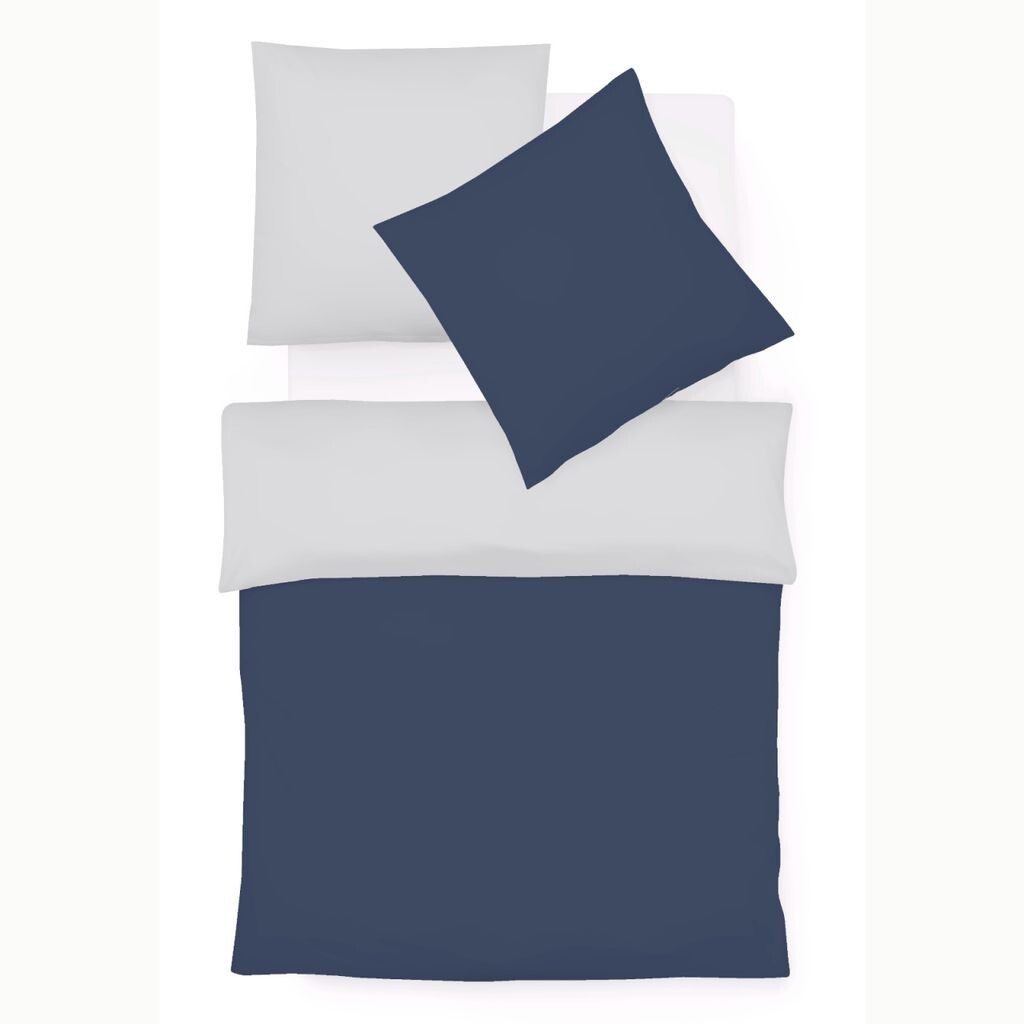 

Постельное белье Fleuresse Interlock Jersey Черный Премиум Tornio 135х200 см + 80х80 см темно-синий