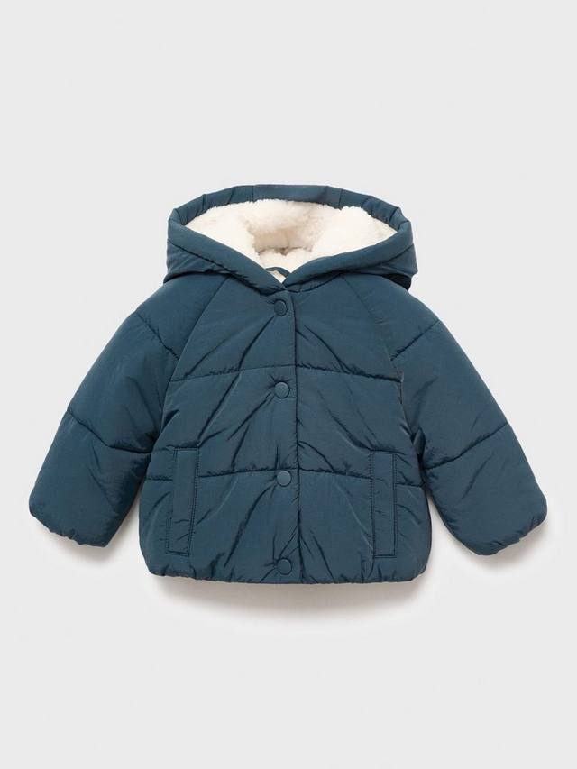 

Детская куртка Coello с капюшоном и стёжкой Mango, Dark Blue