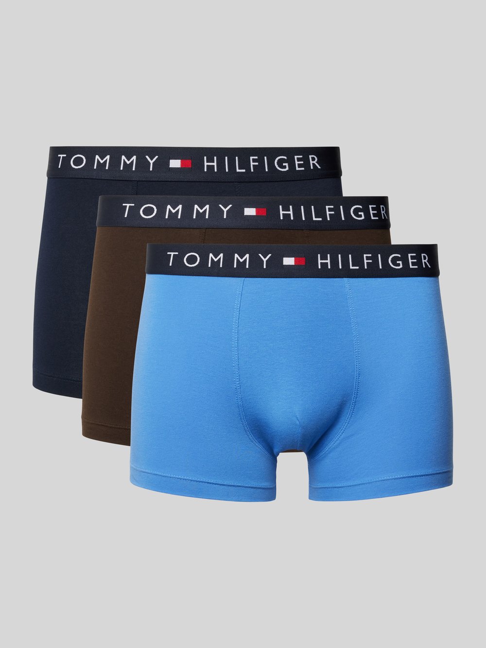

Боксеры с эластичным поясом и логотипом в упаковке 3 шт Tommy Hilfiger, оливковый