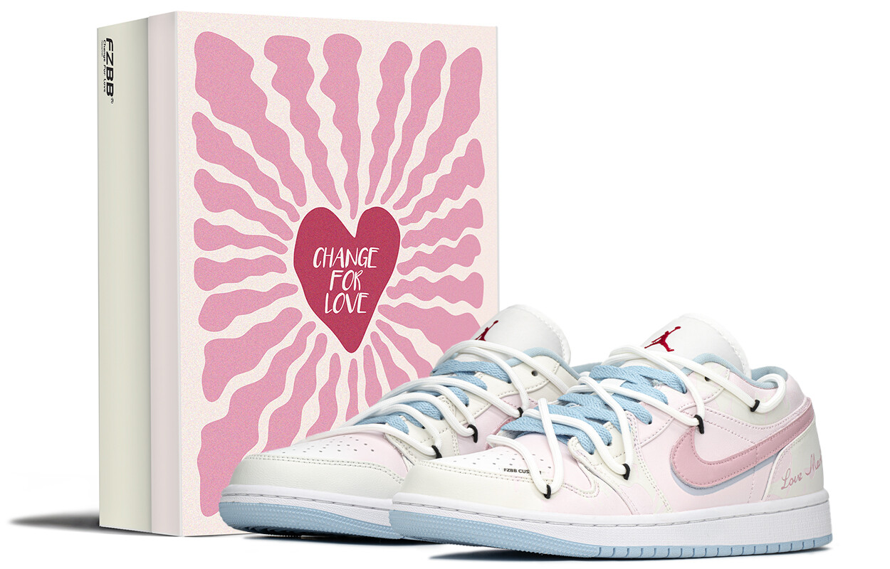 

Кроссовки Air Jordan 1 Vintage Basketball Shoes Women's Low-top Beige/Pink, розовый
