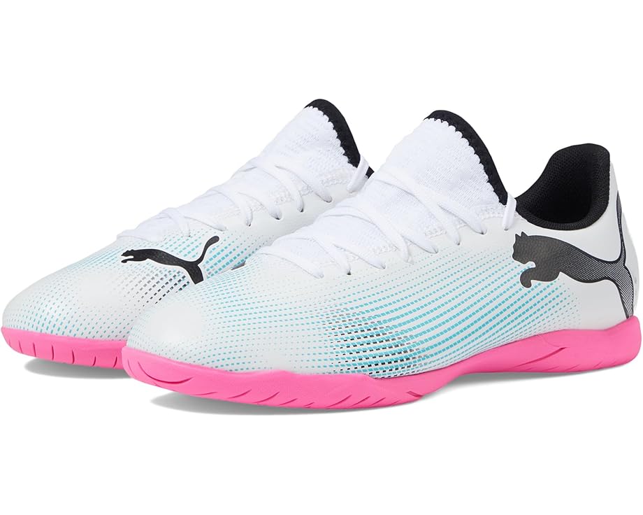 

Кроссовки PUMA Kids Future 7 Play Indoor Training, цвет PUMA White/PUMA Black/Poison Pink