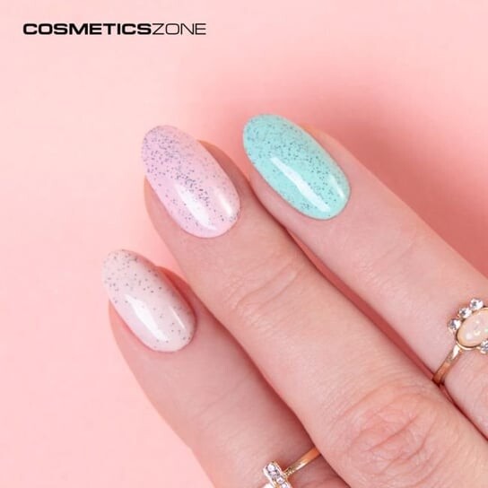 Розовый гибридный лак с черными частицами K003 — Strawberry Mousse, Cosmetics Zone — фото 3