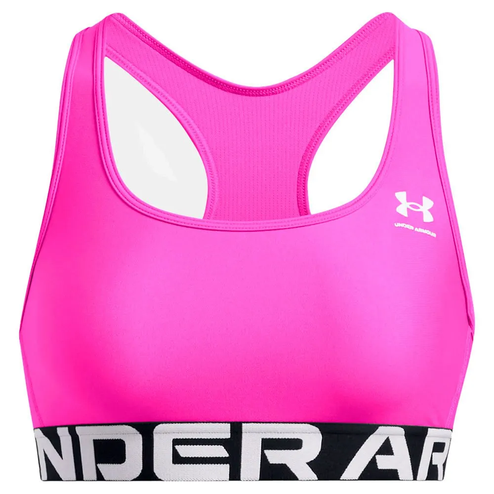 

Спортивный топ Under Armour HeatGear Authentics Branded medium support, розовый