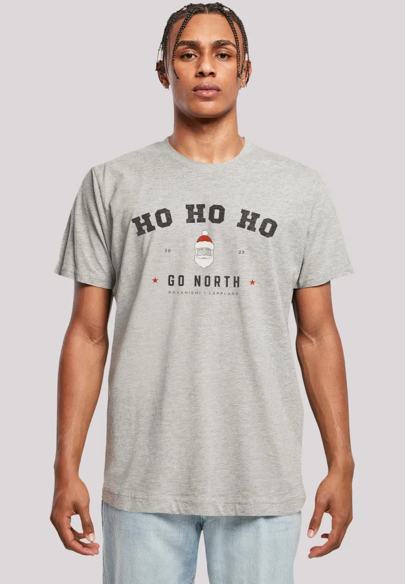 

F4NT4STIC Футболка "Ho Ho Ho Santa Claus Christmas", Рождество, подарок, логотип, серый