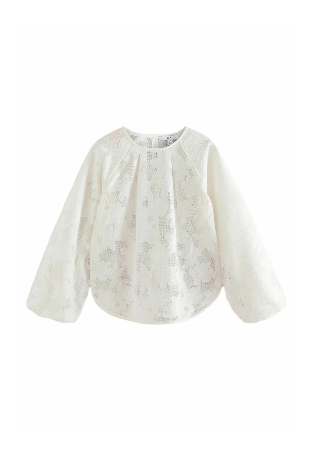 

Блуза REGULAR FIT - VOLUME SLEEVE FLORAL GRID Next, белый