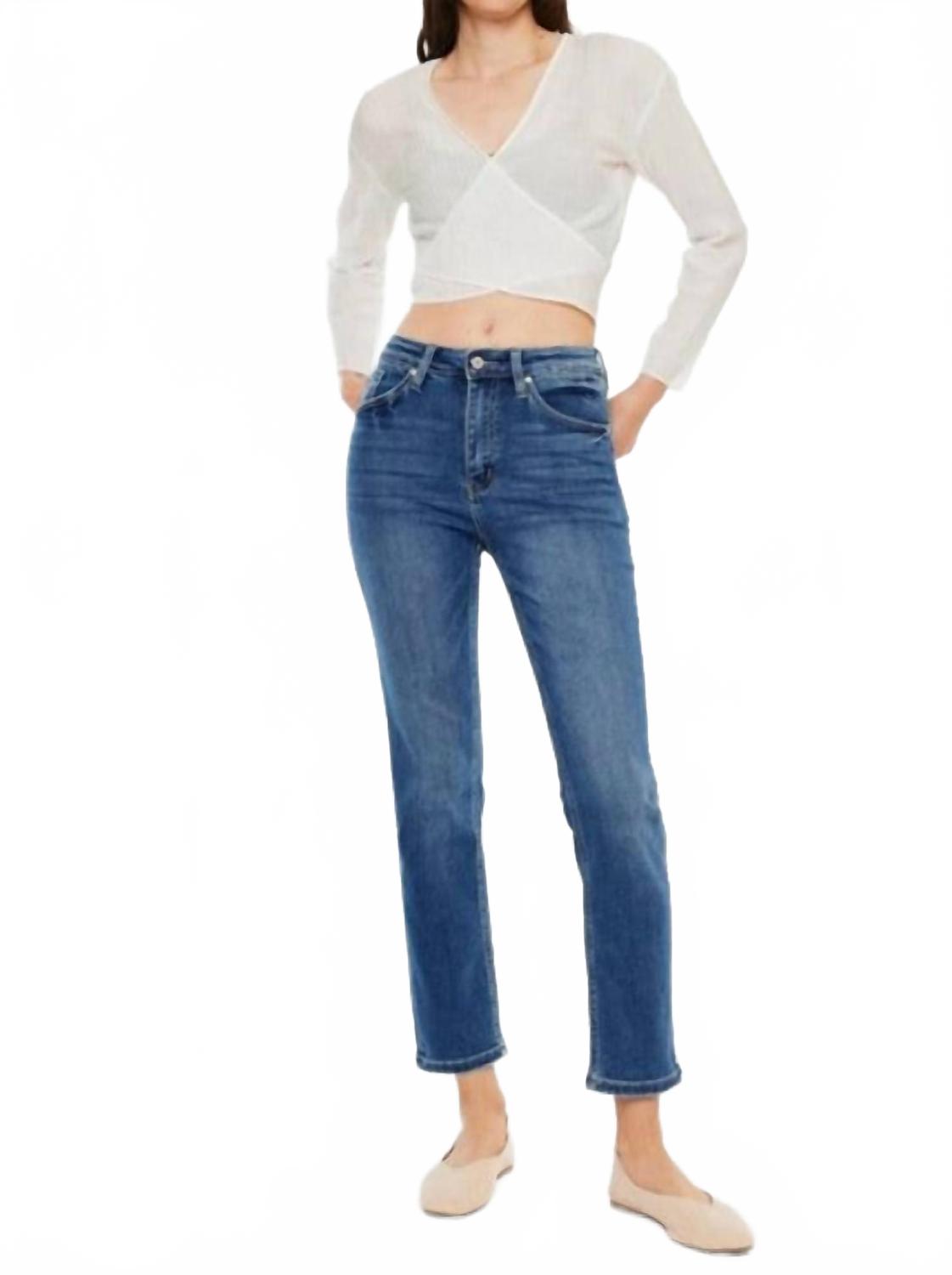 

Высокие узкие прямые джинсы в среднем оттенке KanCan, Medium Wash