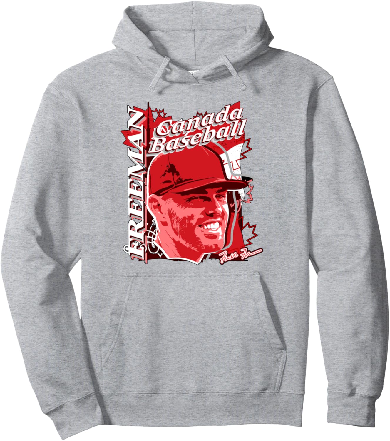 

Толстовка Freddy Freeman International Baseball Canada MLBPA, серая Ryno Sports