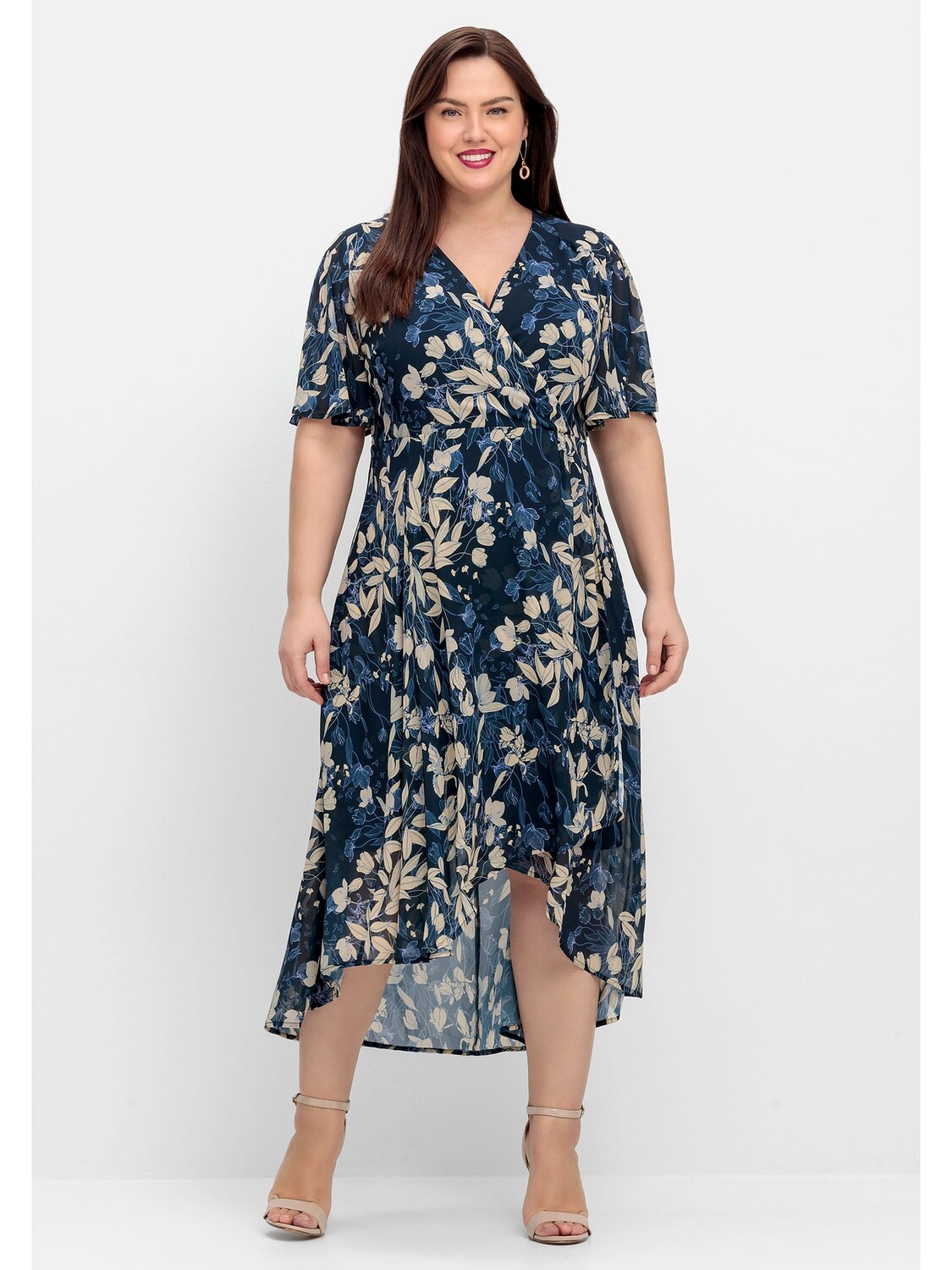 

Платье sheego Chiffon, цвет nachtblau gemustert
