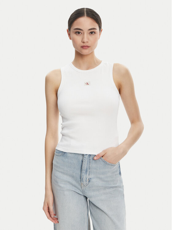 

Топ slim fit LV047C201G Calvin Klein Jeans, белый