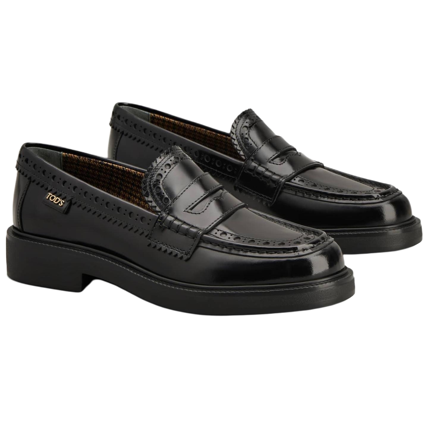 Лоферы TOD'S для женщин с брогами и миндалевидным носком — фото 3