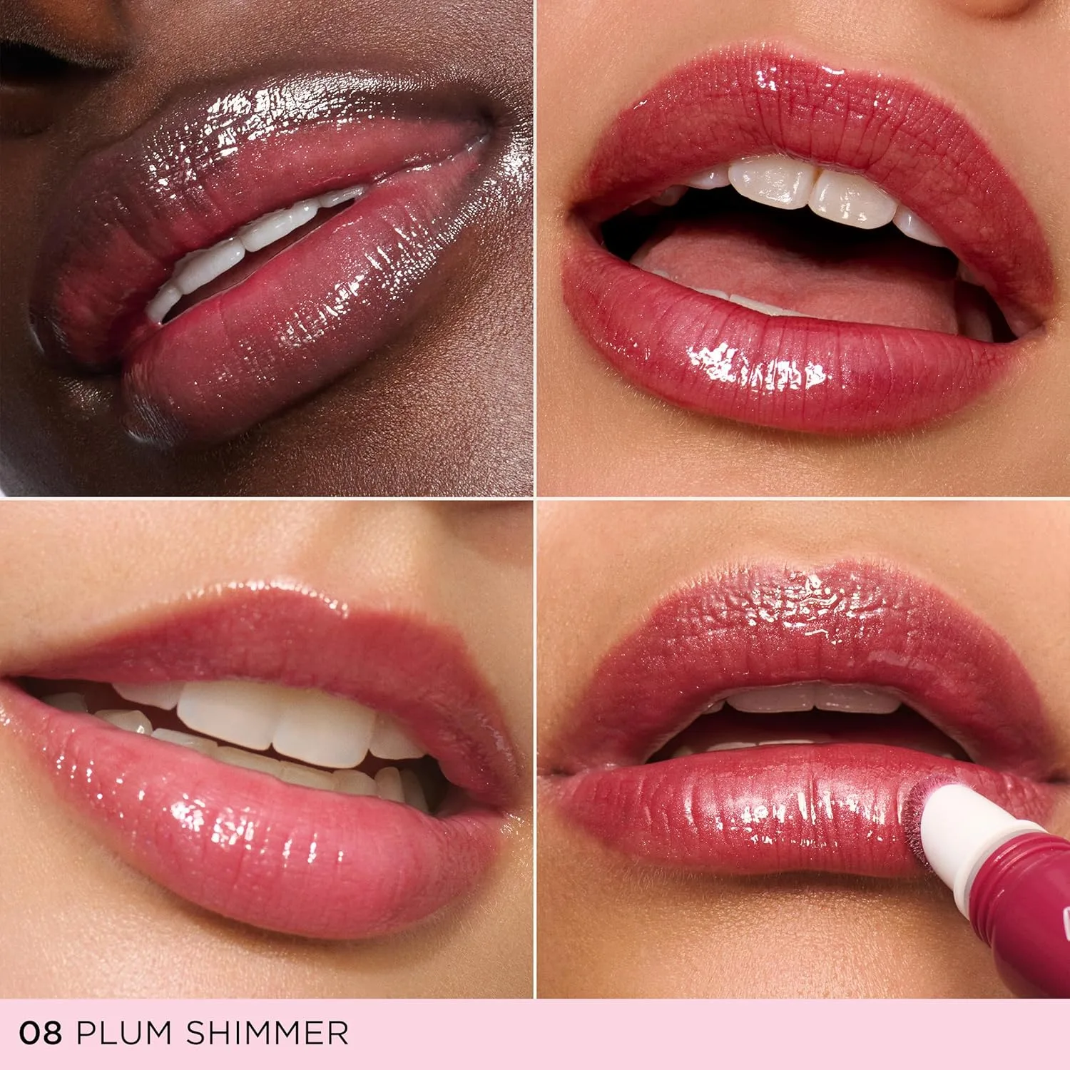 Блеск для губ Clarins Lip Perfector | Увлажняющий и придающий объем губам пептидный блеск | Мгновенный блеск с полупрозрачным мерцающим финишем | Нелипкая текстура с ароматом ванили | 0,35 унции, 08 Plum Shimmer - Warm Eggplant — фото 2