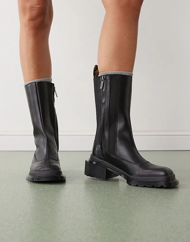 Лакированные ботинки Dr Martens Maybole Hi черного цвета
