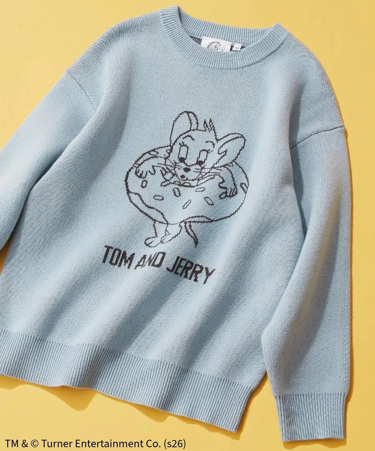 Свитер TOM and JERRY с двойным жаккардом, длинный рукав, тёмно-серый — фото 4
