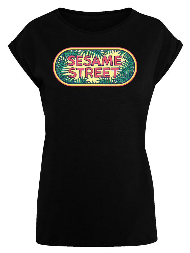 

Футболка F4NT4STIC Extended Shoulder T-Shirt Sesamstraße Jungle Logo, черный