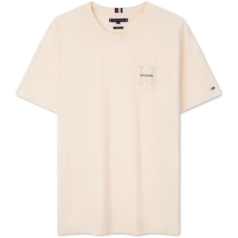 Футболка мужская с круглым вырезом Tommy Hilfiger, Ecru AEF