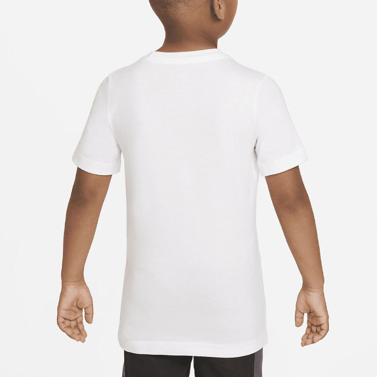 Футболка (GS) Nike Pattern Printing Sports Round Neck Pullover Short Sleeve Boy White T-Shirt — фото 4