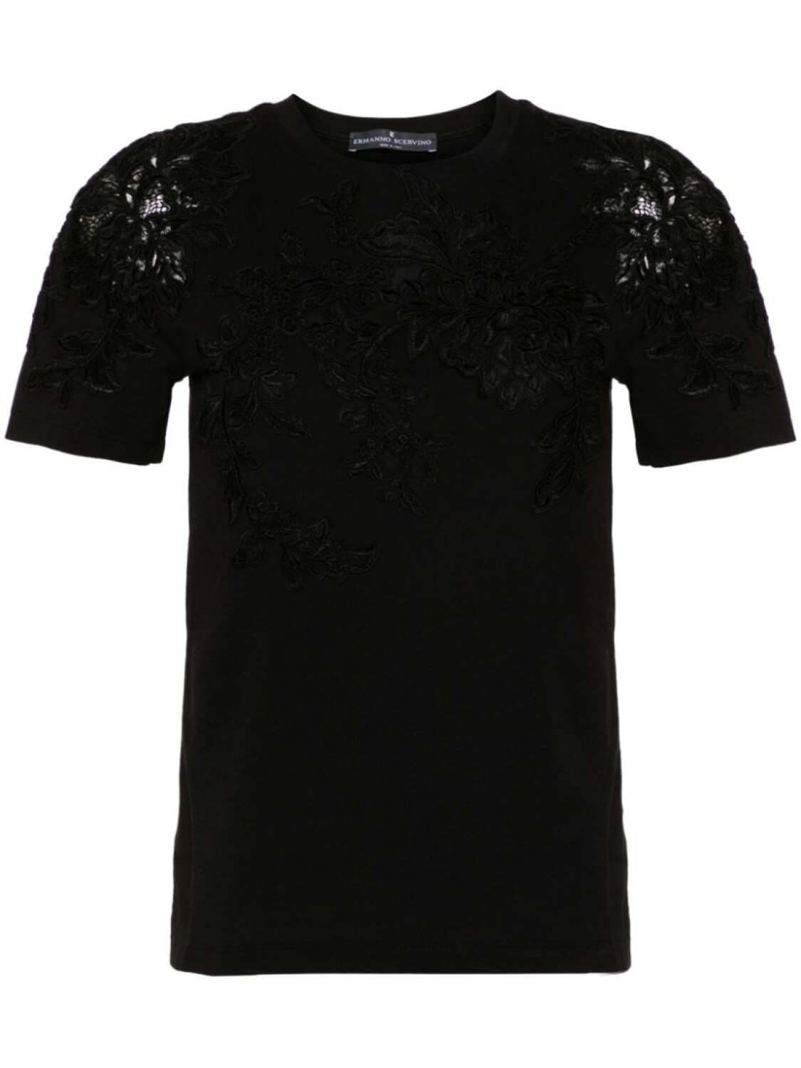 

Ermanno Scervino футболка с кружевной аппликацией, черный