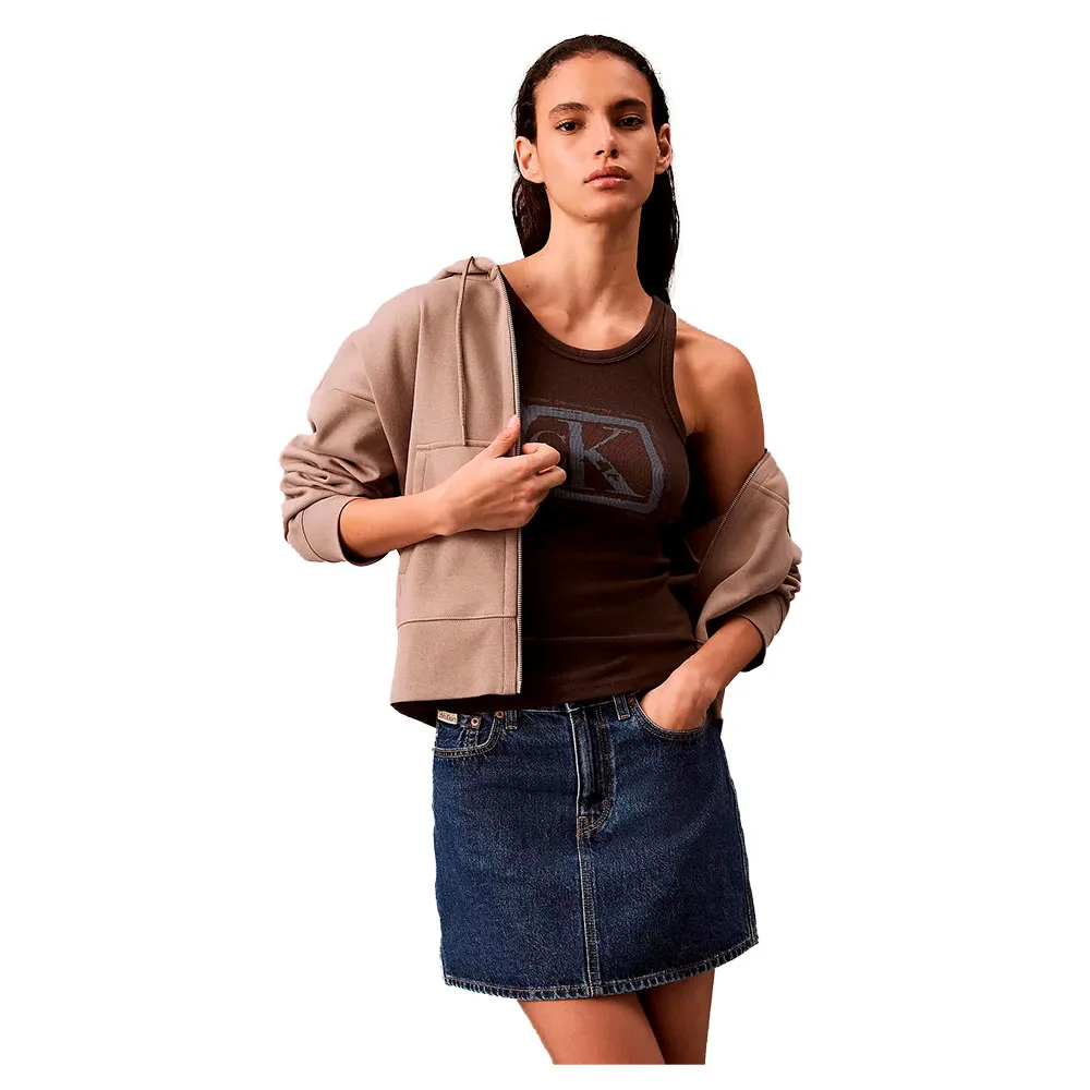 Юбка Calvin Klein 00040WL741 short skirt, синий — фото 4