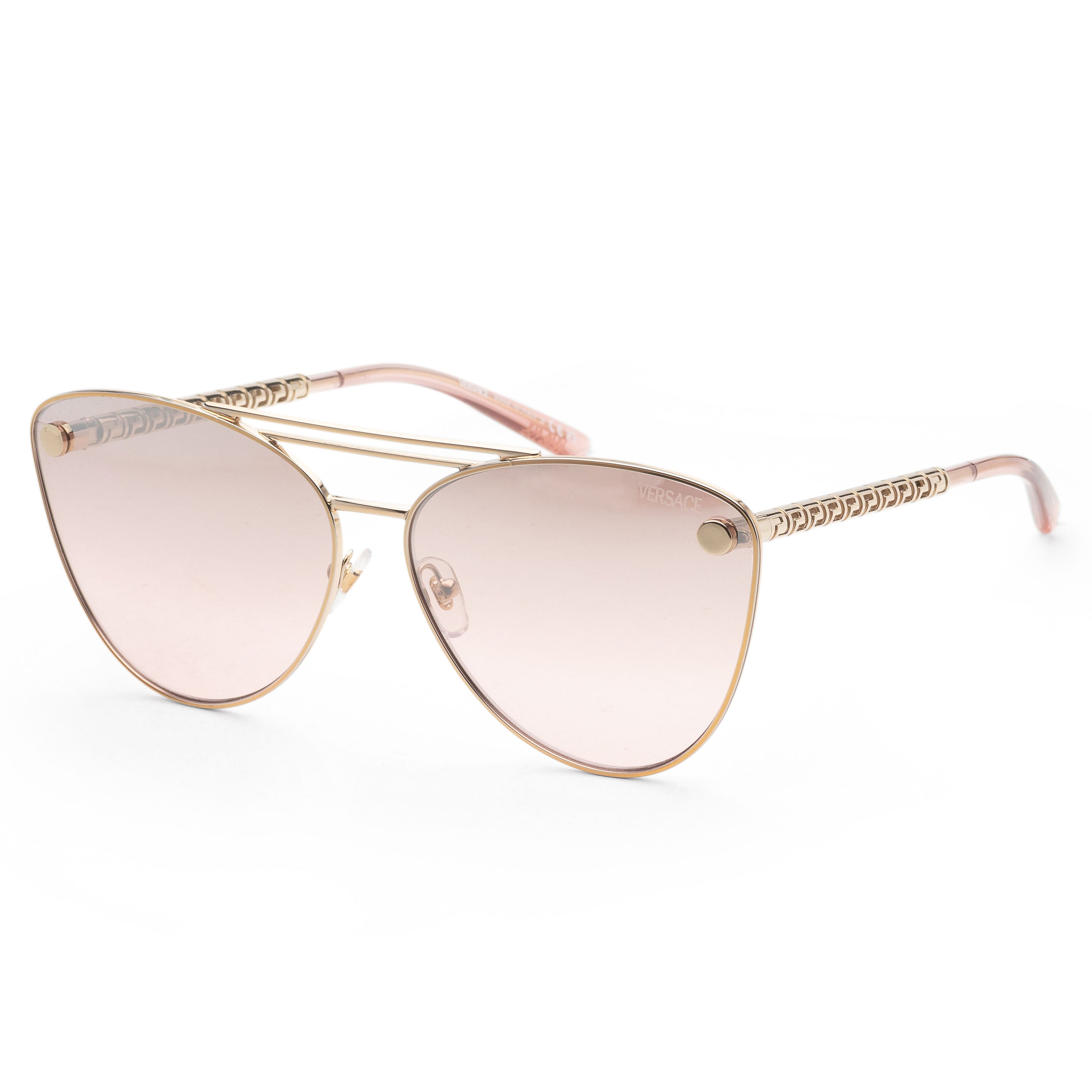 

Женские солнцезащитные очки Versace 64 мм цвета бледного золота, цвет pale gold