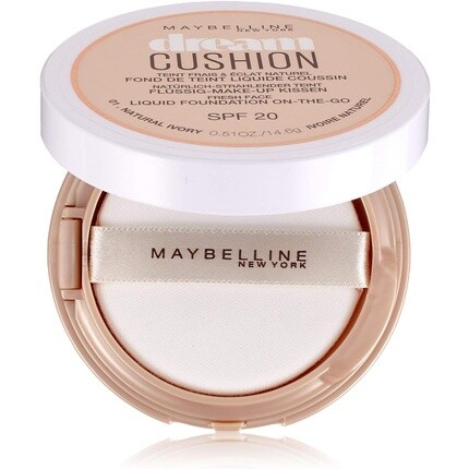 

Жидкая тональная основа Maybelline Dream Cushion 01 Натуральная слоновая кость 30 мл Maybelline New York