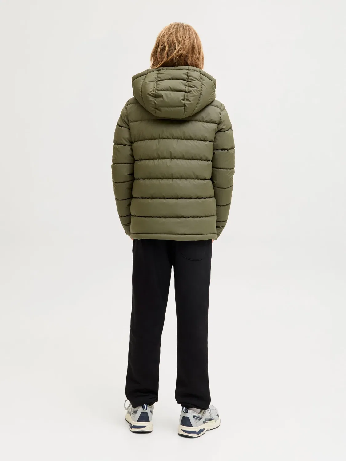 Стеганая куртка, капюшон, JACK & JONES Junior, grape leaf — фото 3