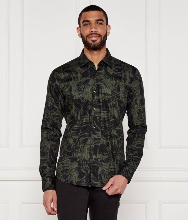 

Рубашка с воротником Slim fit Hugo, серый