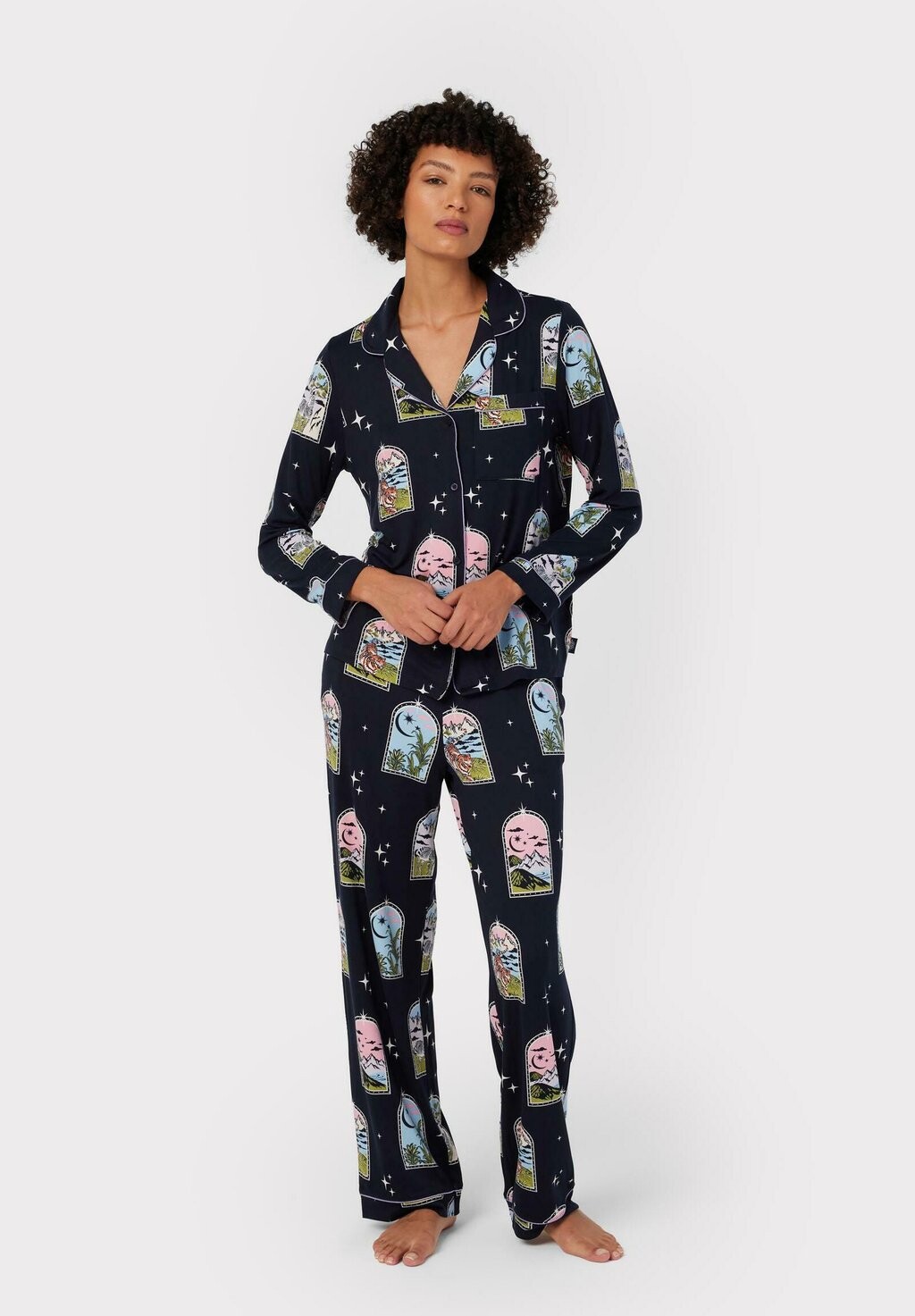 

Пижама DREAM TRAVELER PRINT SET Chelsea Peers, темно-синий