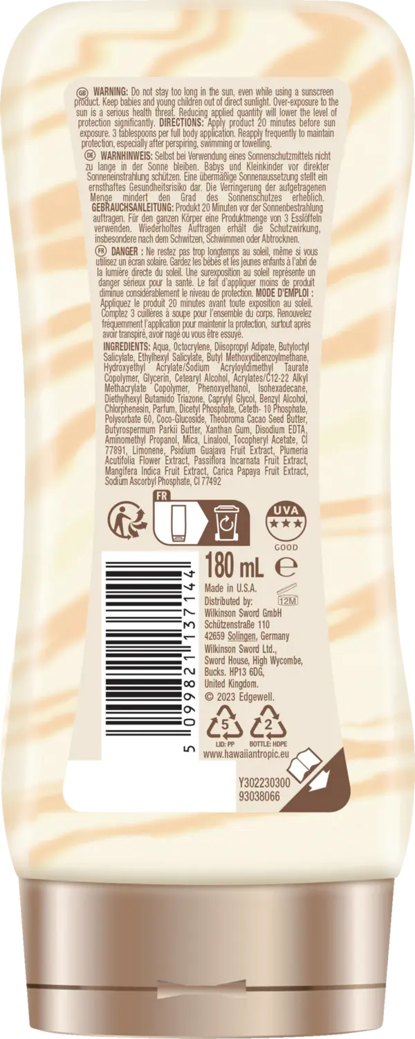 Солнцезащитный крем Hawaiian Tropic Hydrating Protection Sun Lotion LSF 30 — фото 2