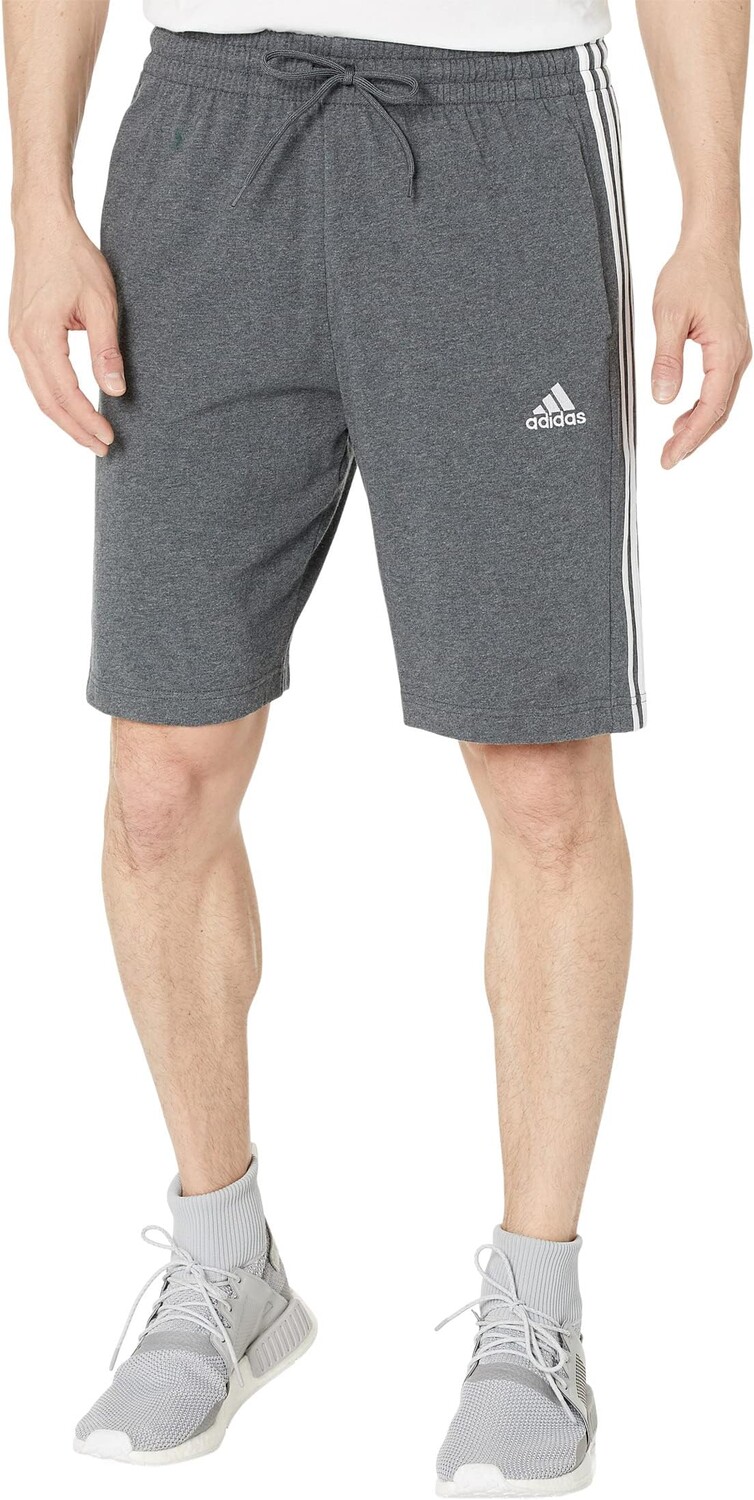 

Трикотажные шорты Essentials с 3 полосками adidas, цвет Dark Grey Heather/White