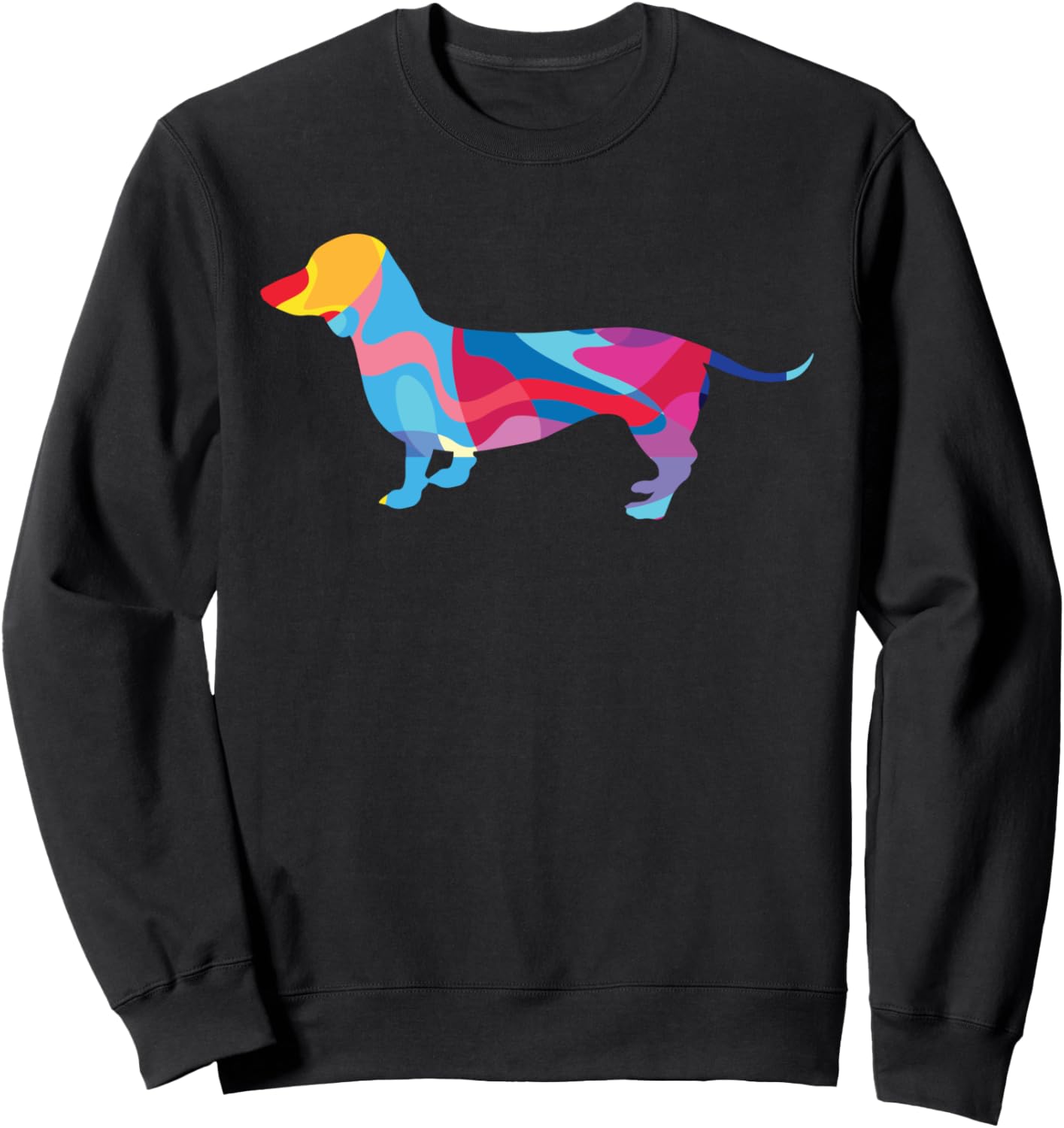 

Толстовка с красочным графическим принтом таксы Pet Dog Dachshund Owner Gifts, черный