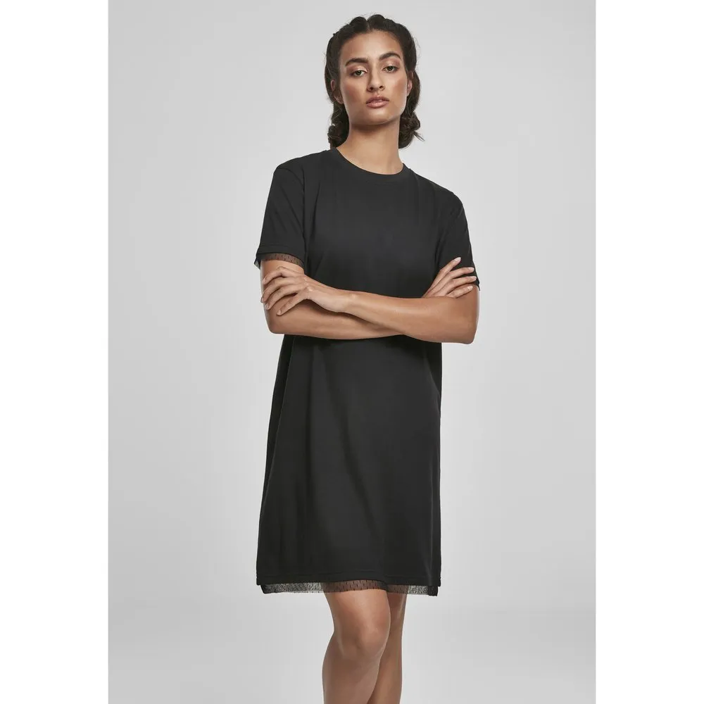 

Футболка Urban Classics Boxy Lace Hem Dre, черный