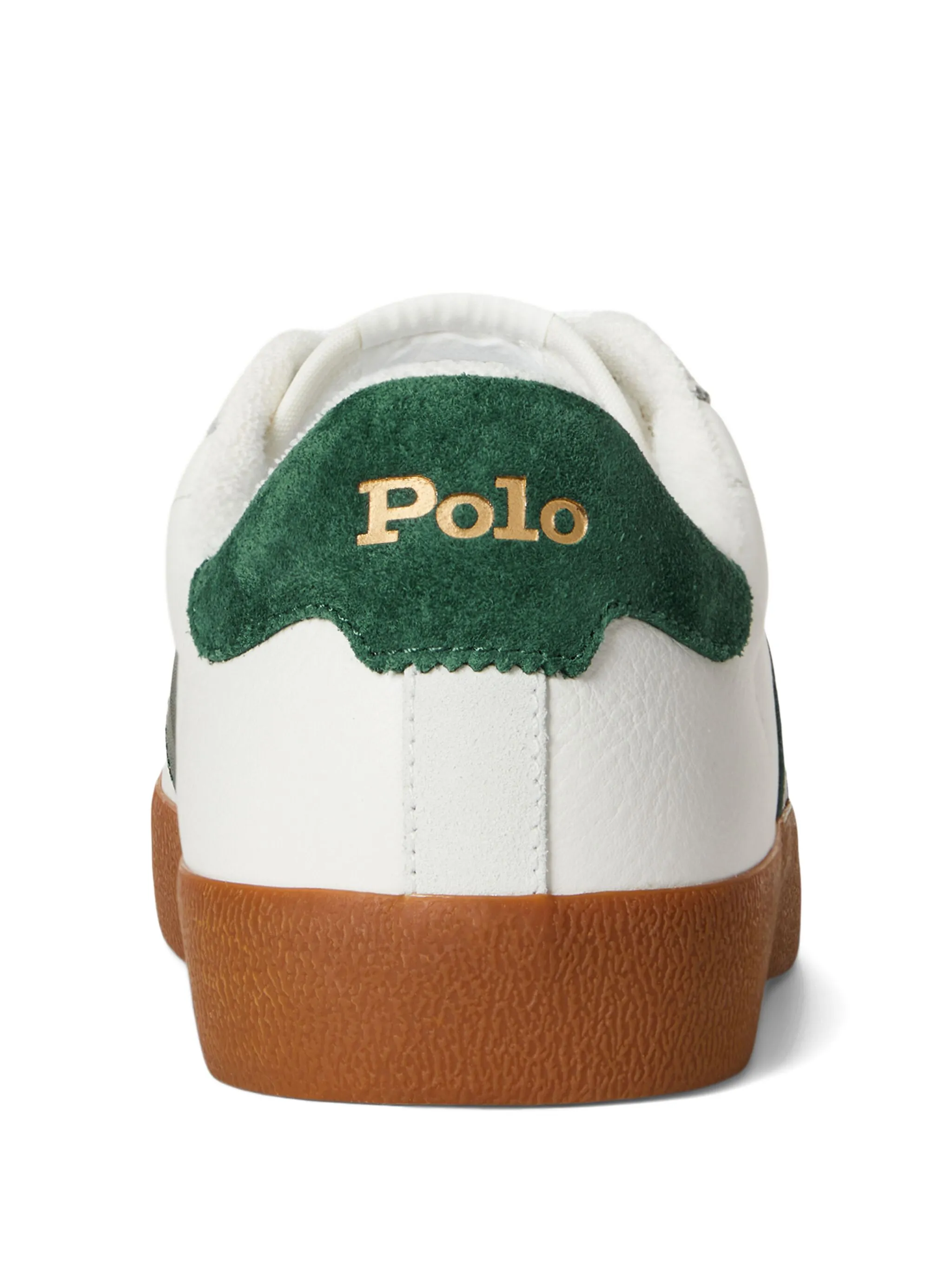 Кожаные кроссовки с замшевыми вставками Polo Ralph Lauren, белый — фото 3