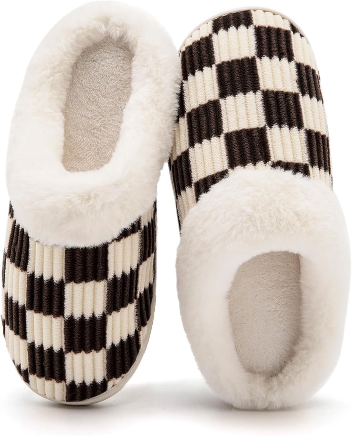 

Домашние тапочки Guyarns для женщин и мужчин - пушистые, удобные для дома и улицы с амортизирующей стелькой и искусственным мехом, Fuzzy Coffe