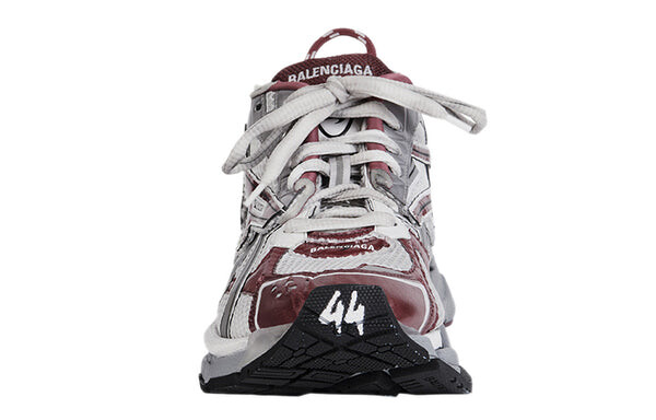 Кроссовки runner sneakers 'burgundy grey white mesh and nylon' Balenciaga, белый — фото 3