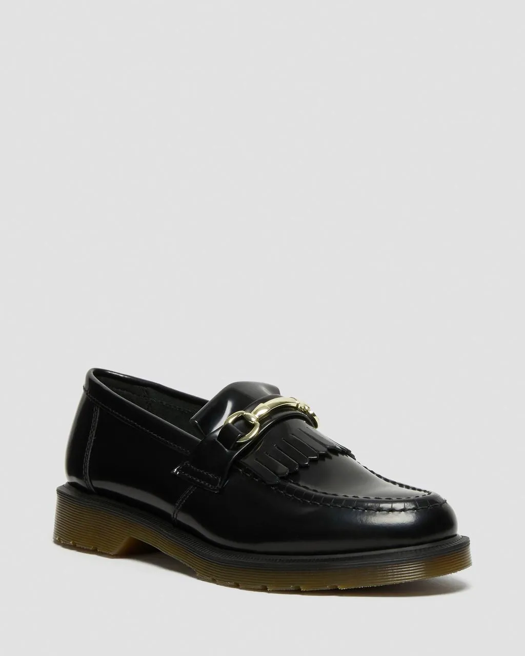 

Dr. Martens Adrian Snaffle Гладкие кожаные лоферы-килти, цвет Black — Polished Smooth