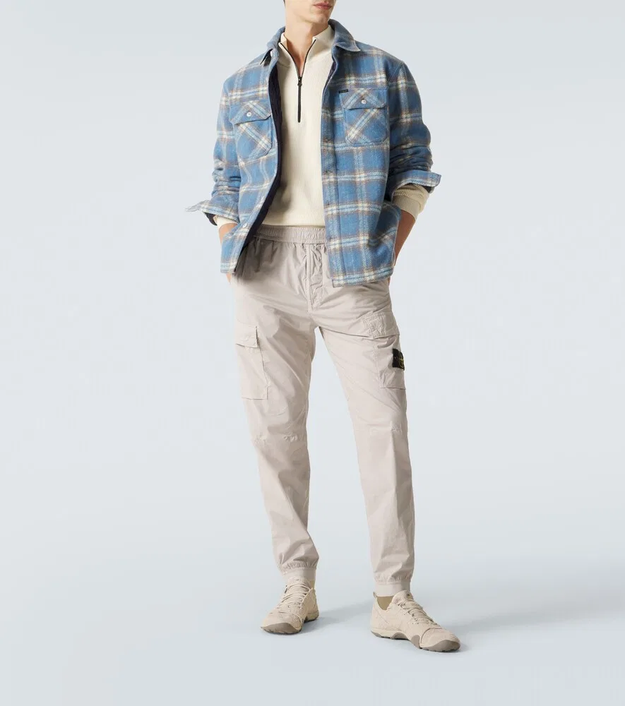 Брюки-карго Compass из хлопковой смеси Stone Island, серый — фото 2