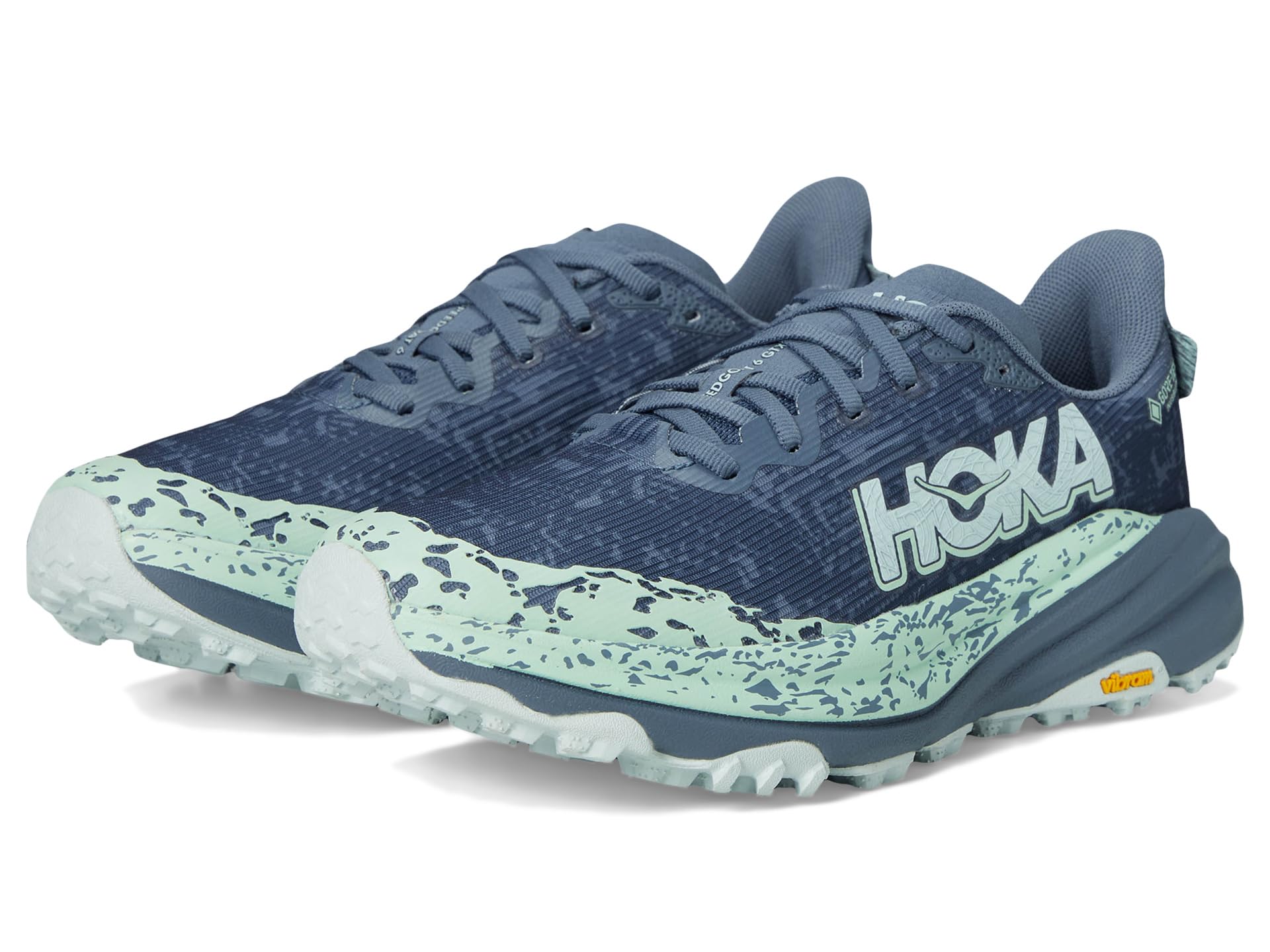 Кроссовки Hoka Speedgoat 6 GTX, цвет Thunder Cloud/Mint Fluorite