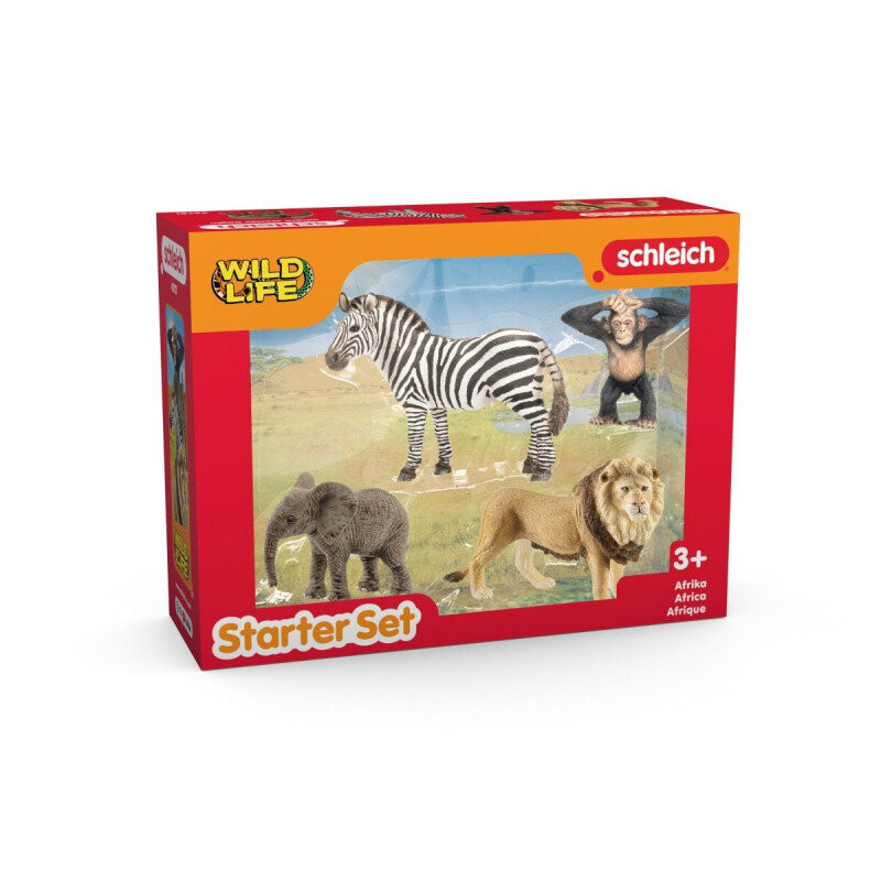 

Набор из 4 фигурок диких животных Африки. Schleich
