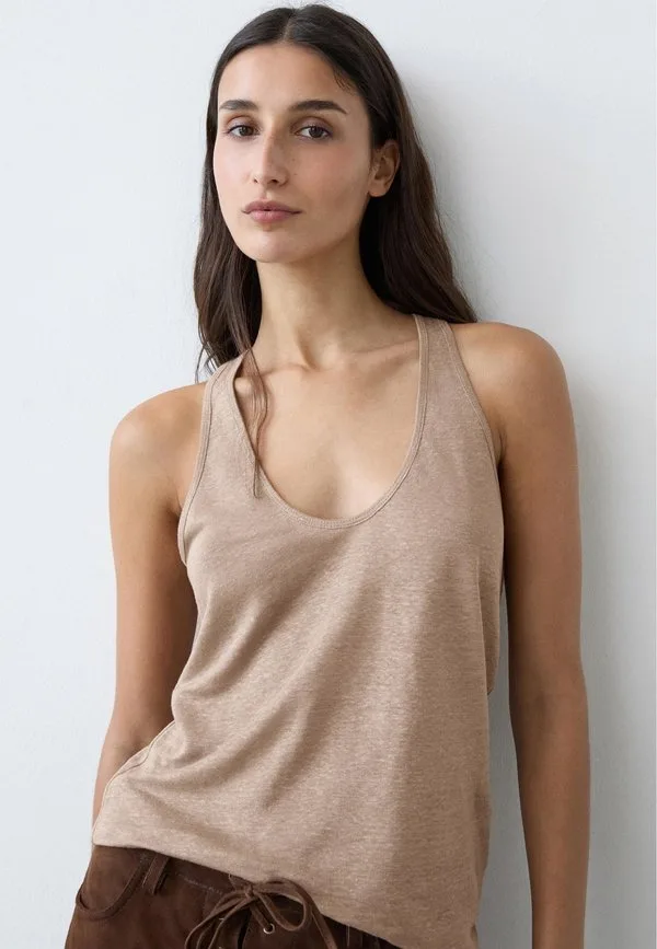 Топ Massimo Dutti, Beige — фото 4