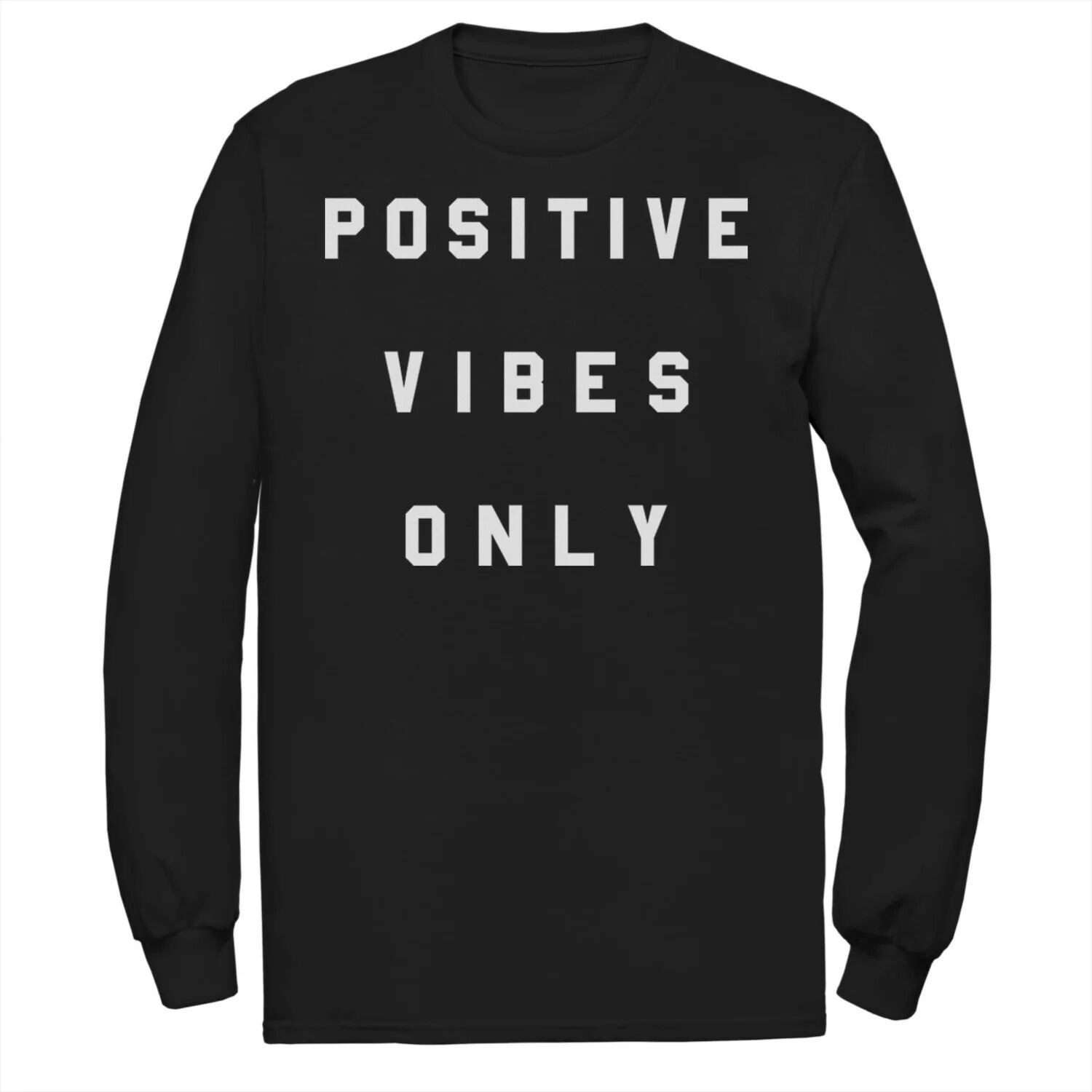 

Мужская футболка с простым текстом "Positive Vibes Only" Licensed Character