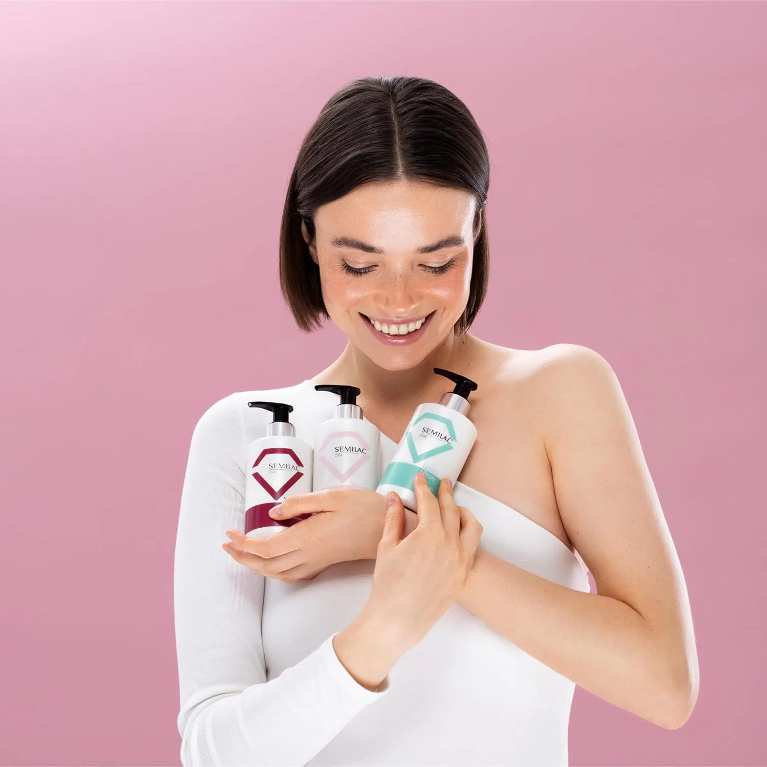 Увлажняющий крем для рук Semilac Care Fresh & Clean с ароматом яблока и жасмина Semilac — фото 4
