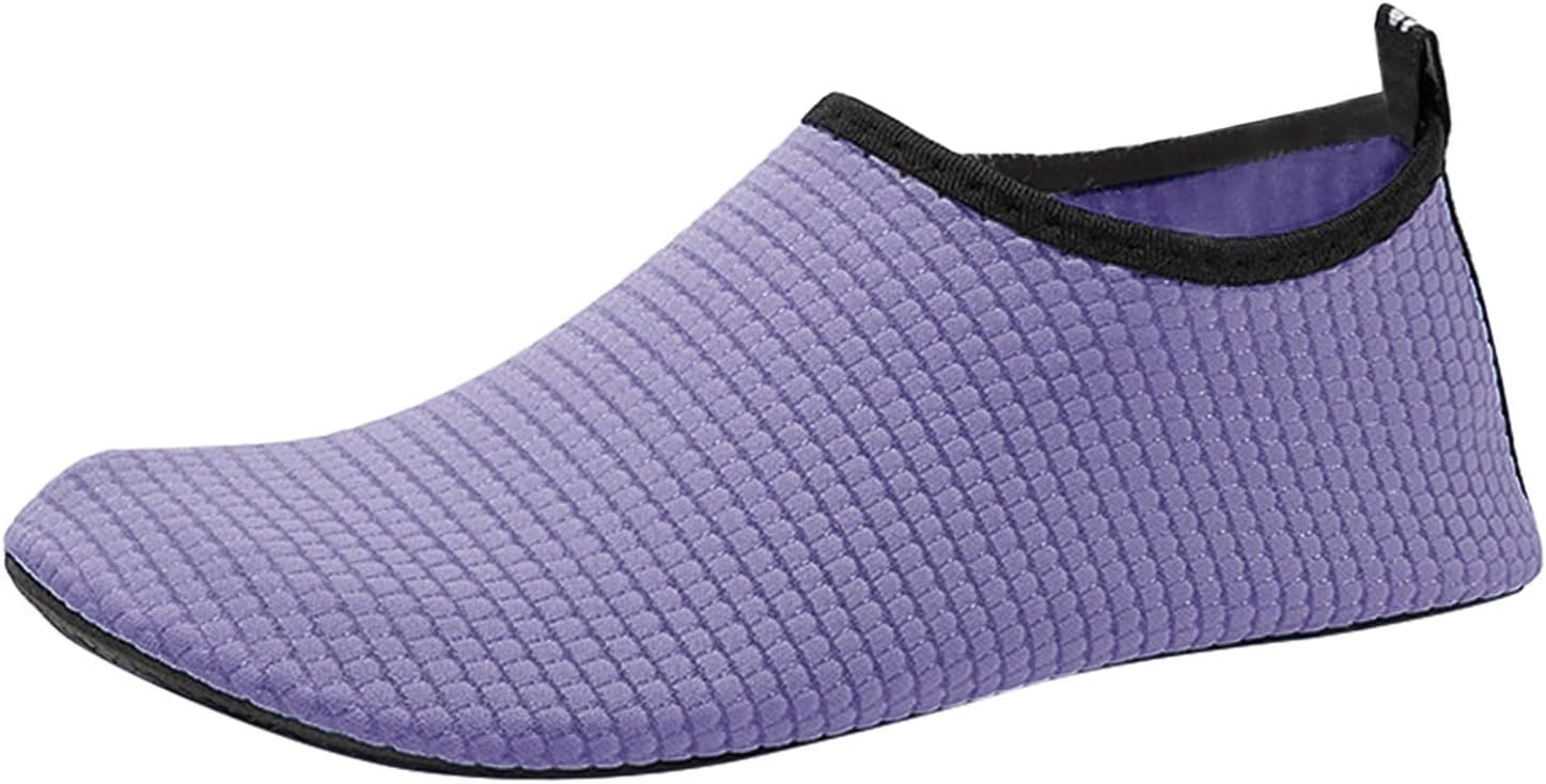 

Водные туфли Легкие Дышащие Низкие Кроссовки Быстросохнущие Босоножки Без Шнурков для Пляжа, Бассейна, Плавания, Рек, Йоги, Спорта Generic, фиолетовый