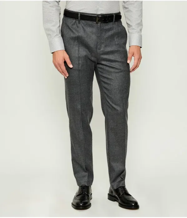 Шерстяные брюки regular fit Emporio Armani, серый